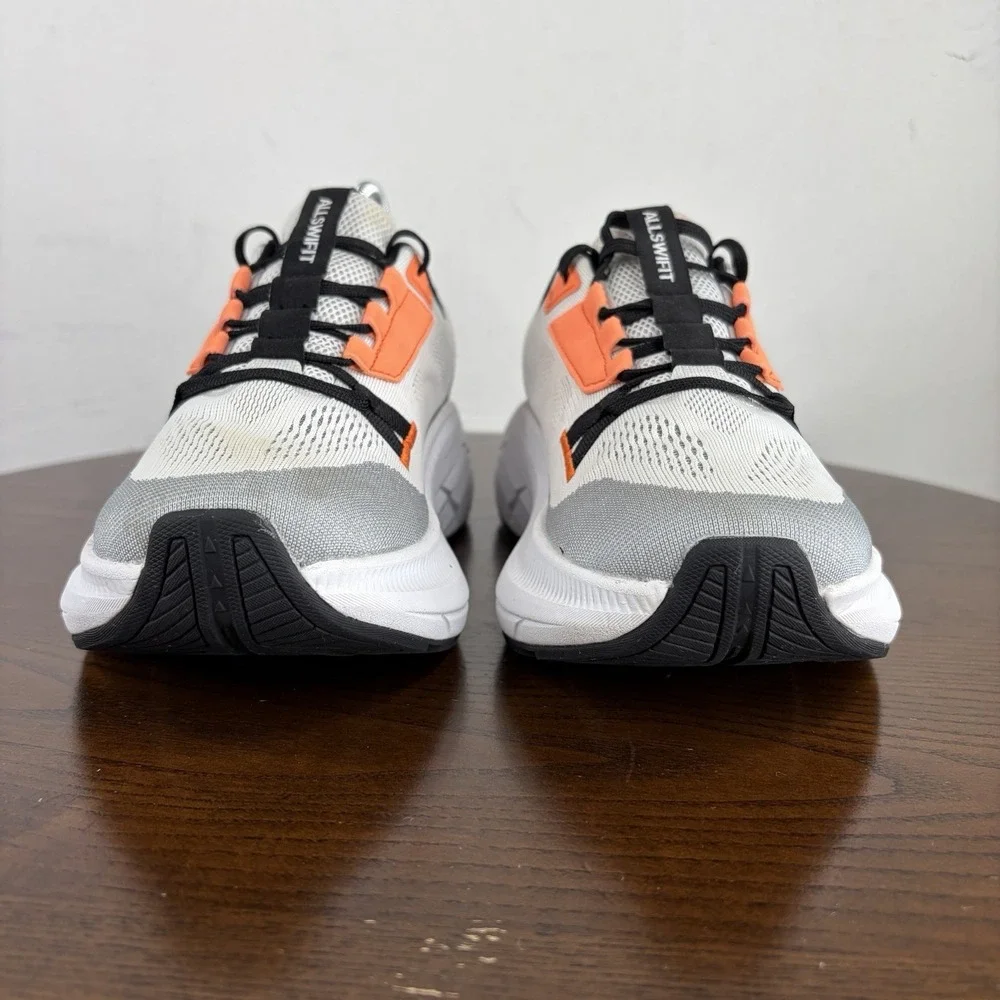 AllSwifit Shoes Women's 6 White Orange Gray Athletic Running Lace Up Sneaker